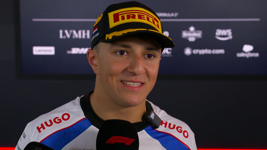 Hadjar beaming after ‘perfectly executed race’ nets ‘unreal’ maiden podium